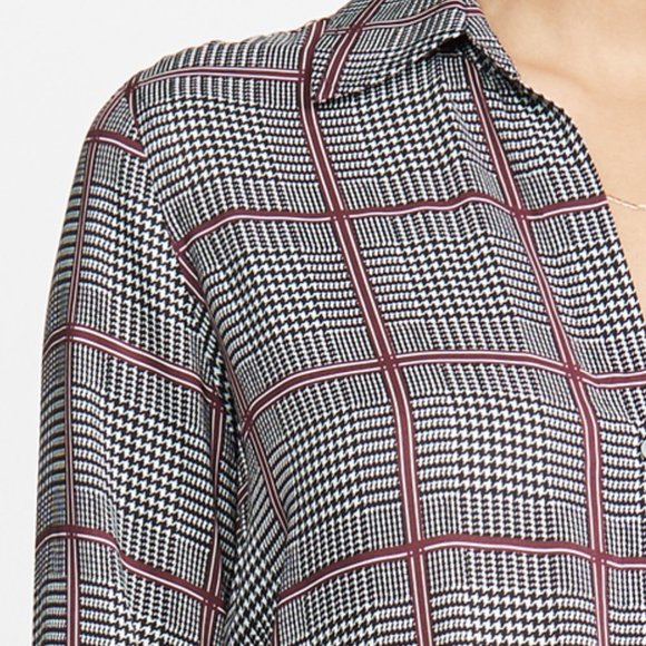 L'AGENCE Nina Long Sleeve Blouse in Autumn Pfeiffer Plaid - Picture 3 of 7